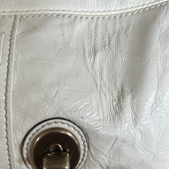 🌸Coach Patent Leather Satchel Shoulder Bag Cream A0873-11500🌸 - Picture 11 of 12